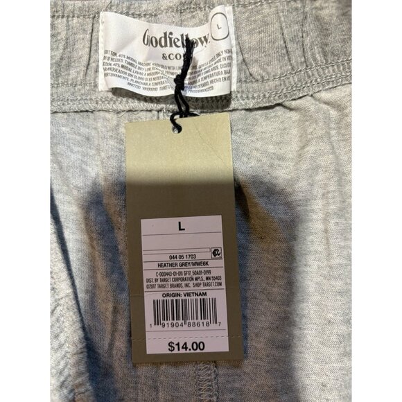 Goodfellow & Co. Men's 9" Knit Pajama Shorts W Pockets Drawstring Waist Grey L - Picture 3 of 6